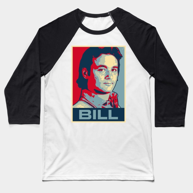 Bill Baseball T-Shirt by DAFTFISH